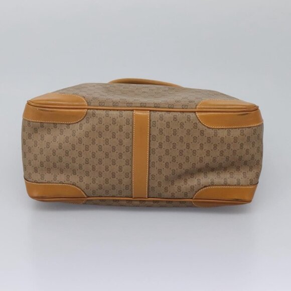 GUCCI Micro GG Supreme Hand Bag PVC 2way Beige Gold 002 123 0033 Auth 118246 - Picture 6 of 16